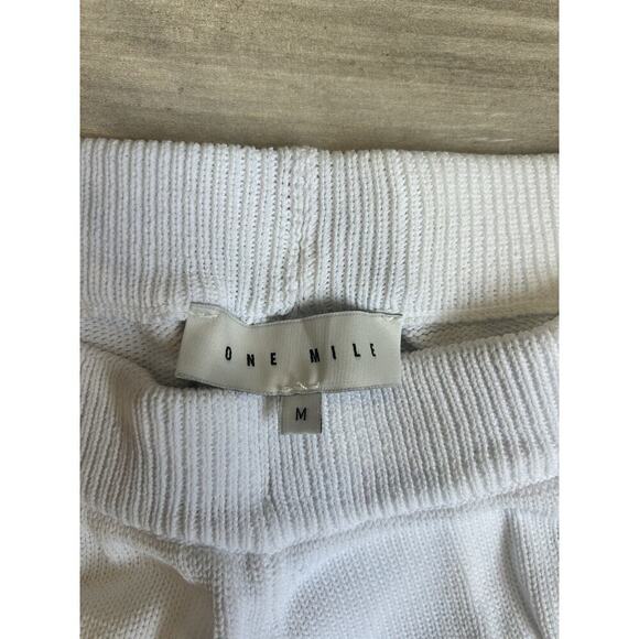 ONE MILE Archie Pants in White Womens Size M Knit - Picture 4 of 7
